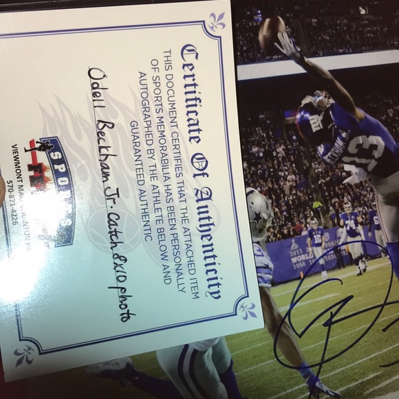 Authentic Odell Beckham laminated signed picture - Picture 3 of 3